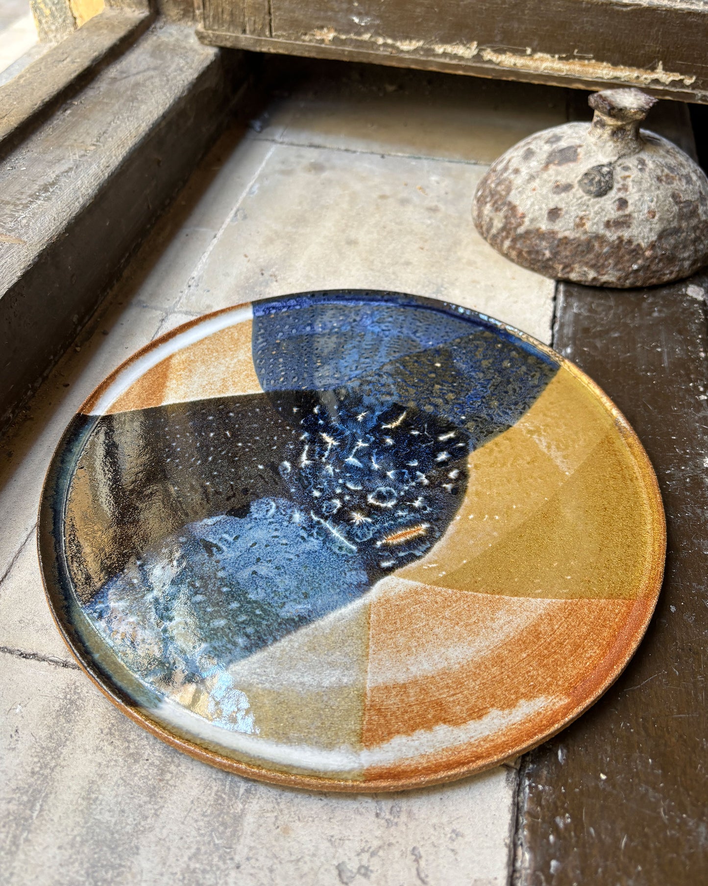 Flat plate – SEPIA / BLUE L