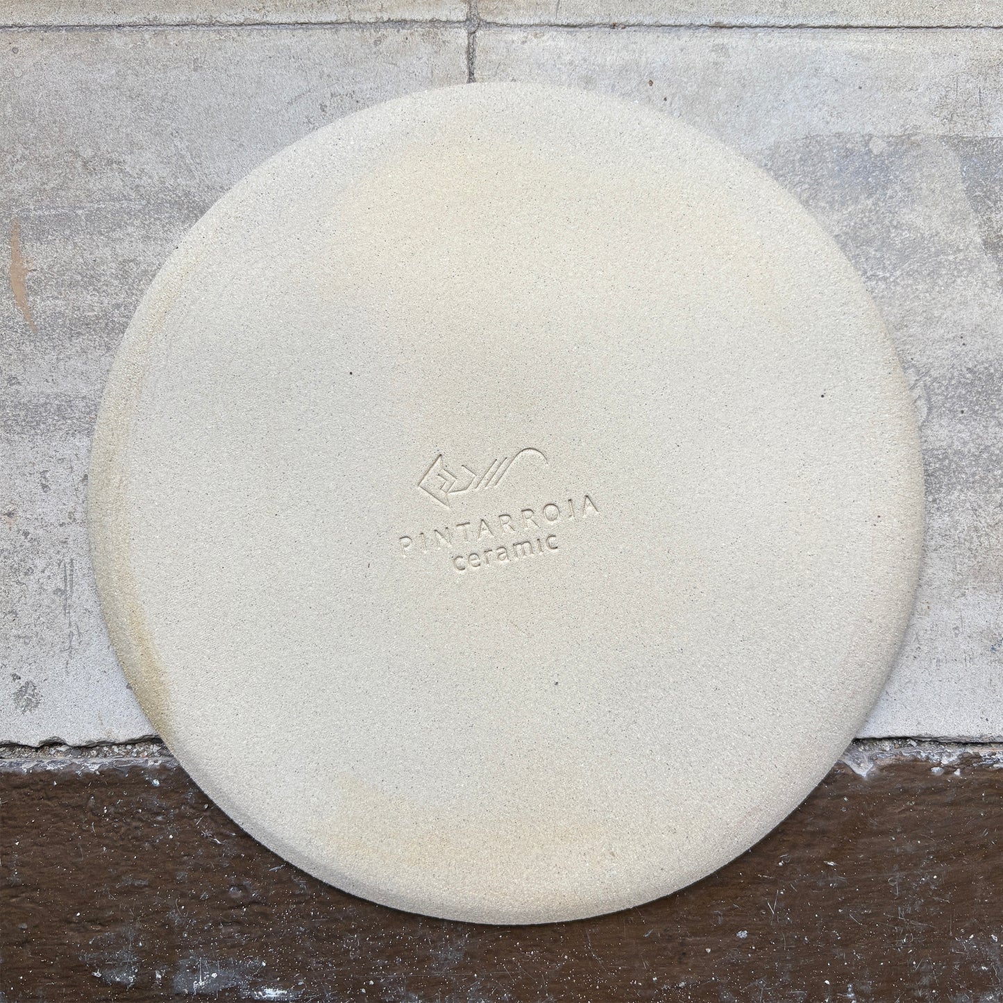 Stoneware plate – WHITE / PINK BLUE M