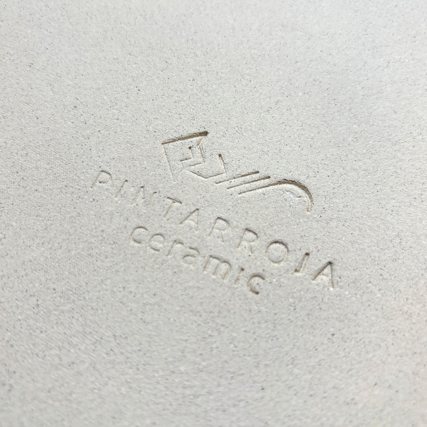 Stoneware plate – WHITE / GREEN L