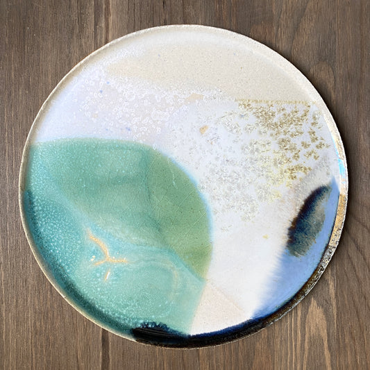 Flat plate – WHITE / GREEN BLUE M