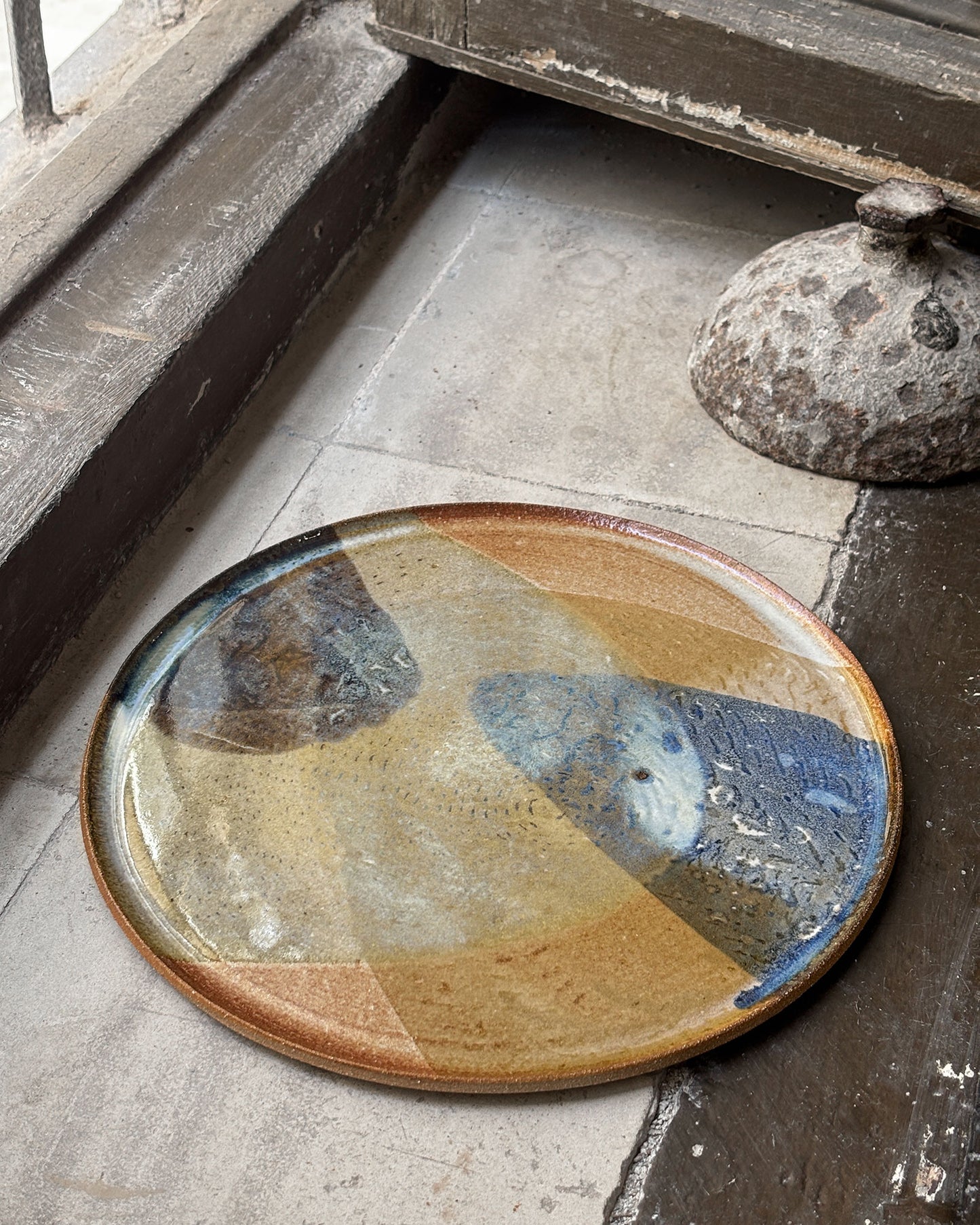 Flat plate – SEPIA / BLUE L