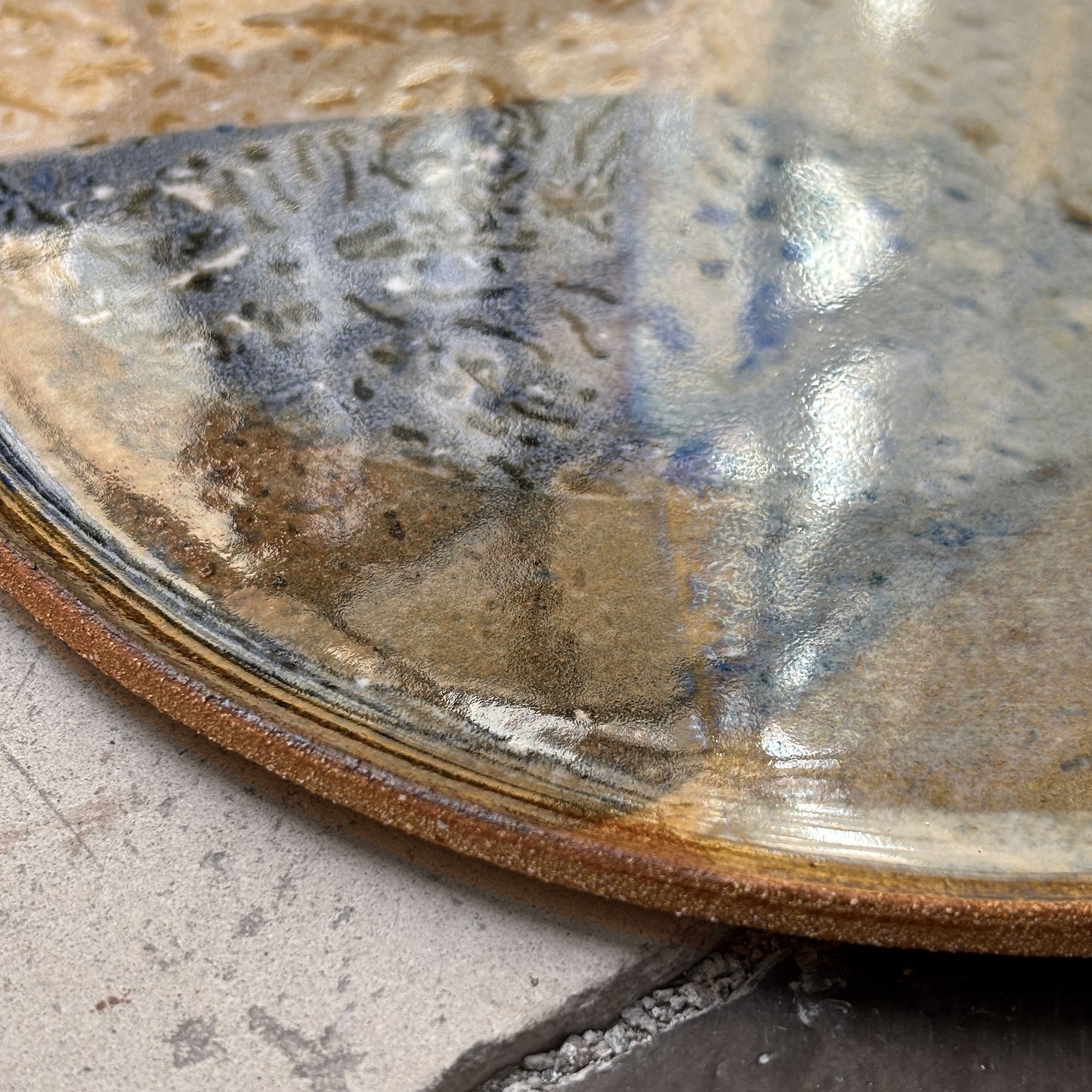 Flat plate – SEPIA / BLUE L